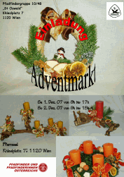 Flyer: Adventmarkt der Pfadfinder St. Oswald