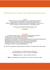 Flyer: Grndung Kabelwerk Verein