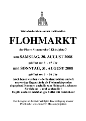 Flyer: Altmannsdorf Flohmarkt 2008