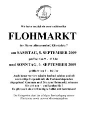 Flyer: Flohmarkt in Altmannsdorf