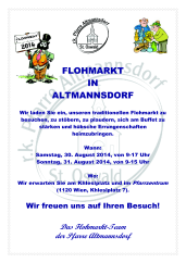 Flyer: Flohmarkt Pfarre Altmannsdorf